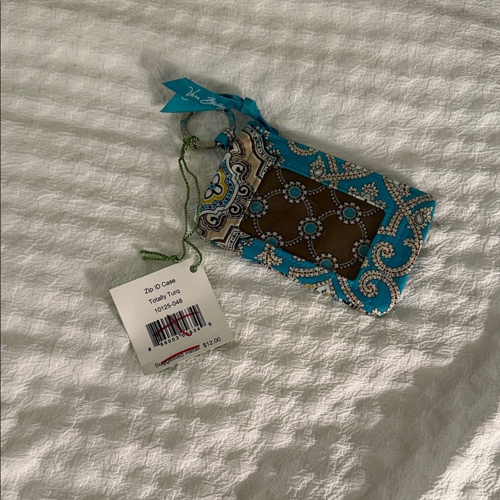 Vera Bradley Teal and Brown Paisley Pouch